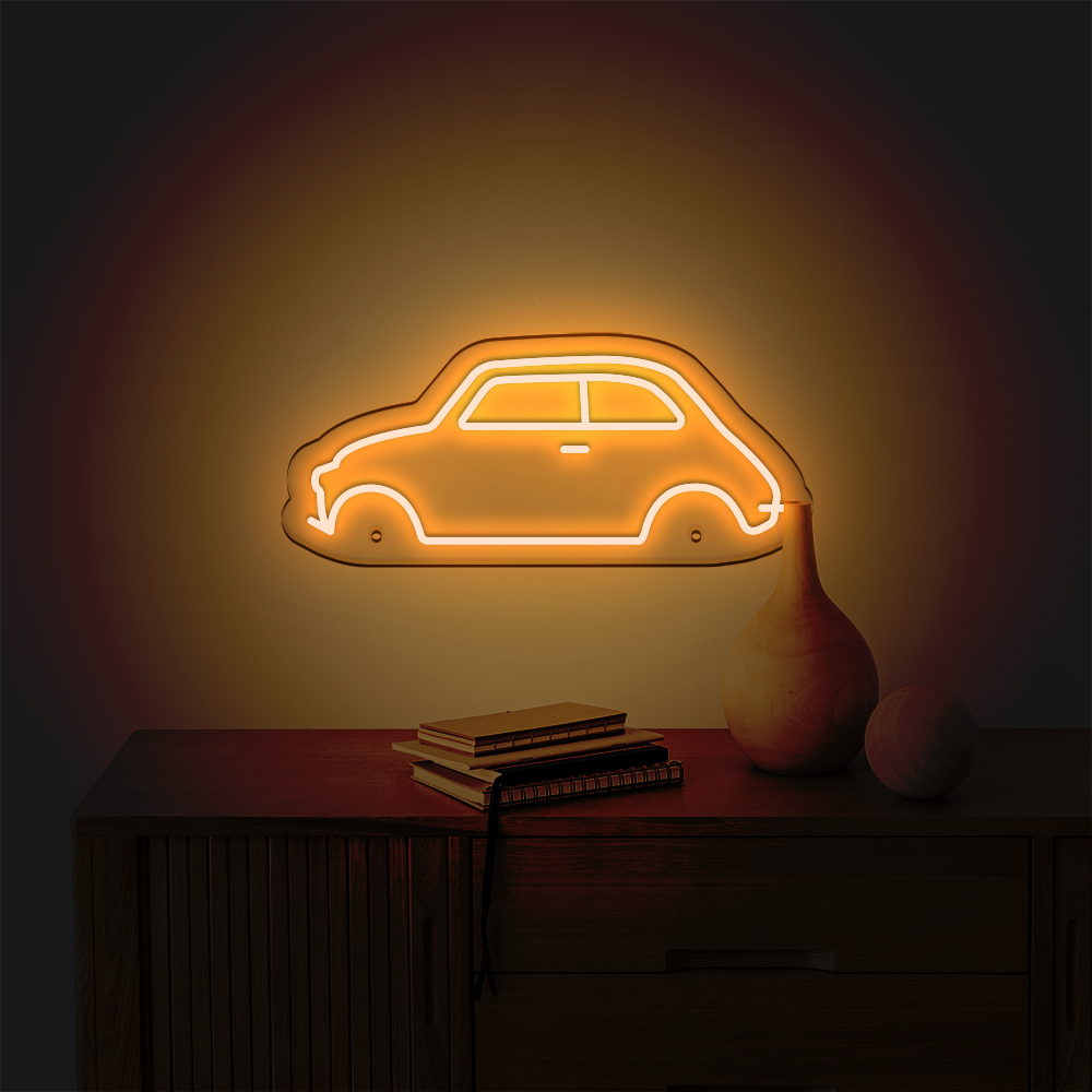 Néon LED mural - FIAT 500