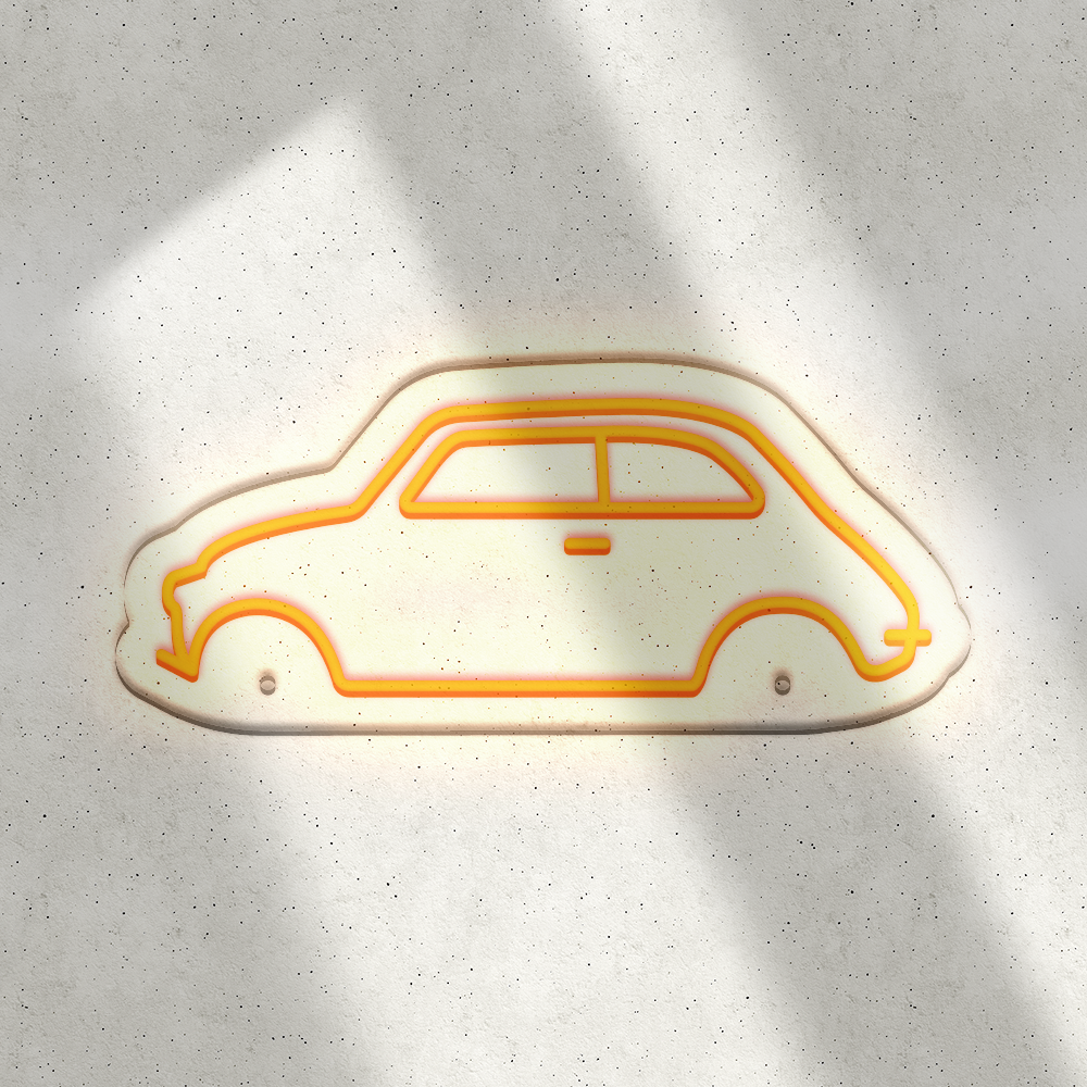 Néon LED mural - FIAT 500