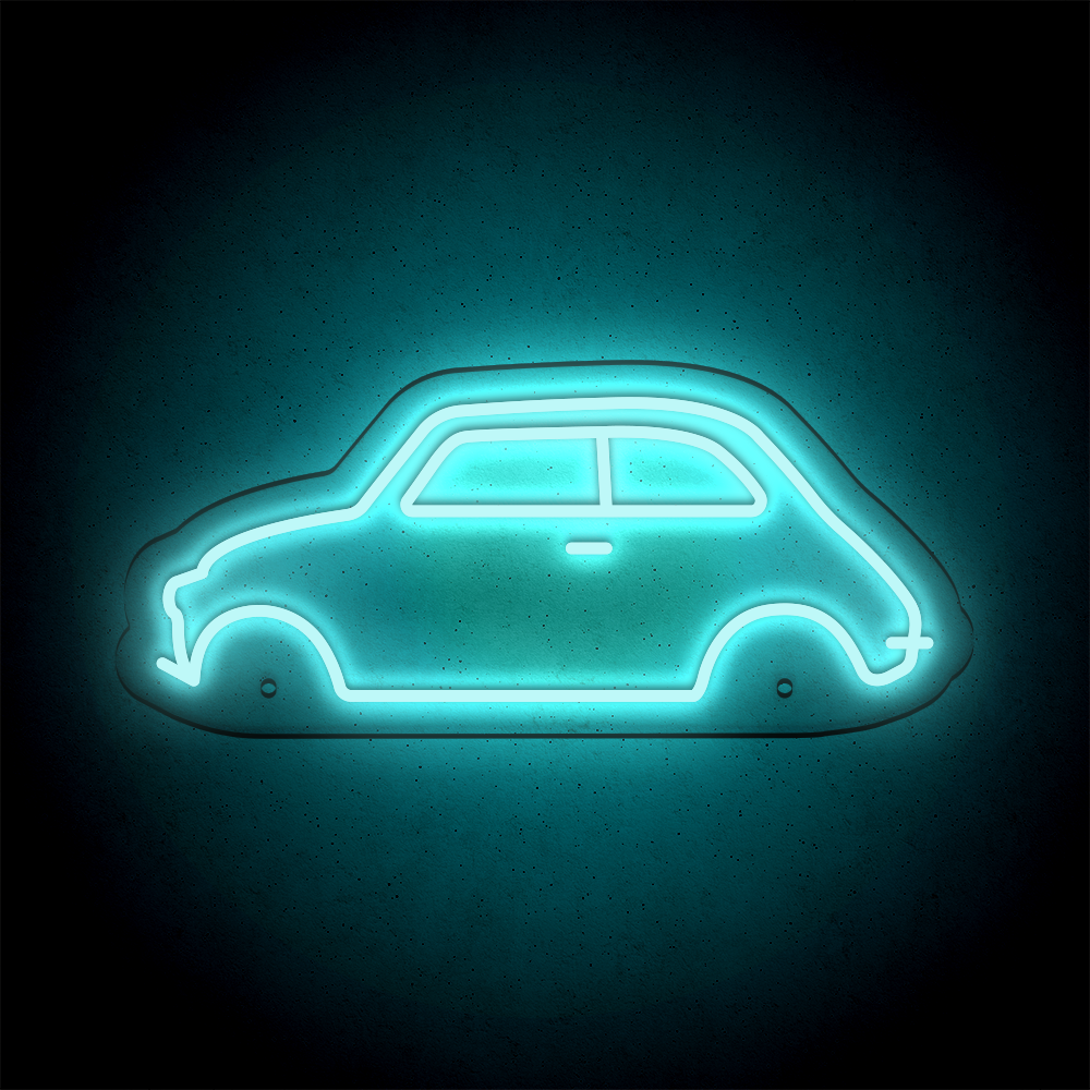 Néon LED mural - FIAT 500