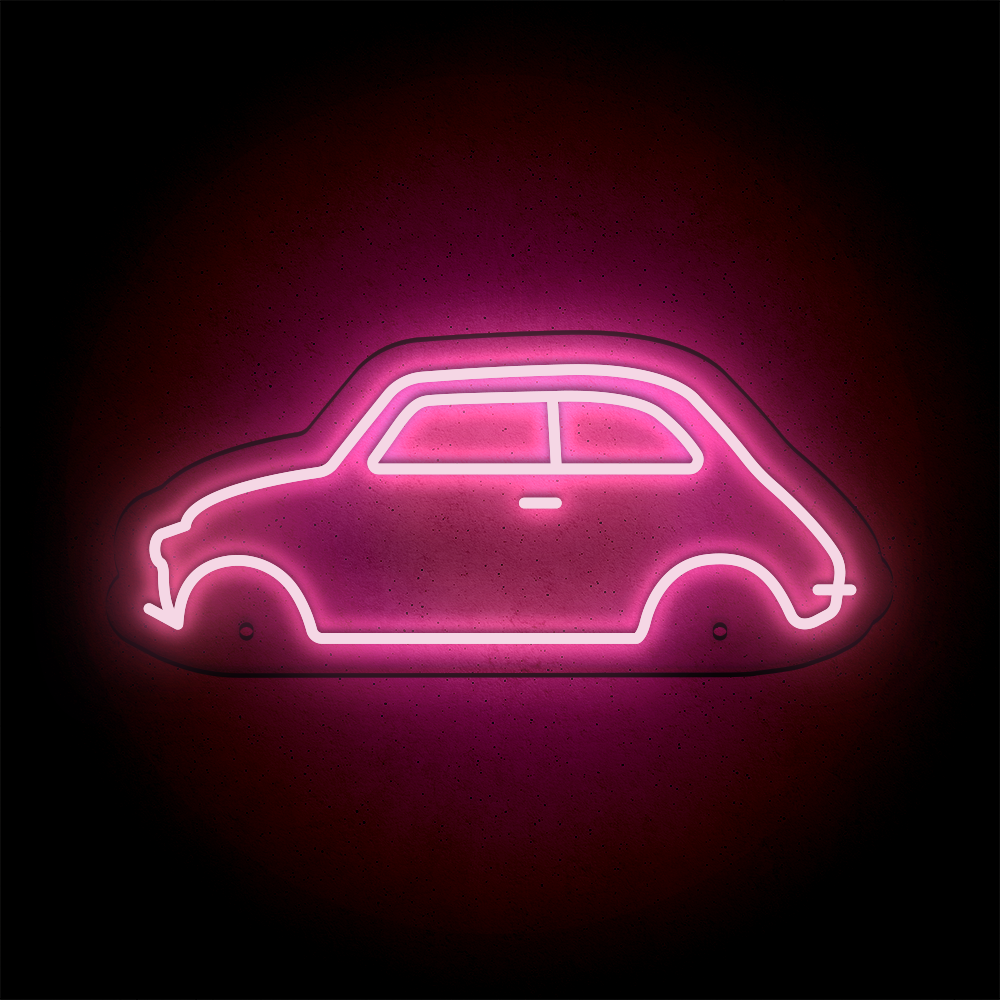 Néon LED mural - FIAT 500
