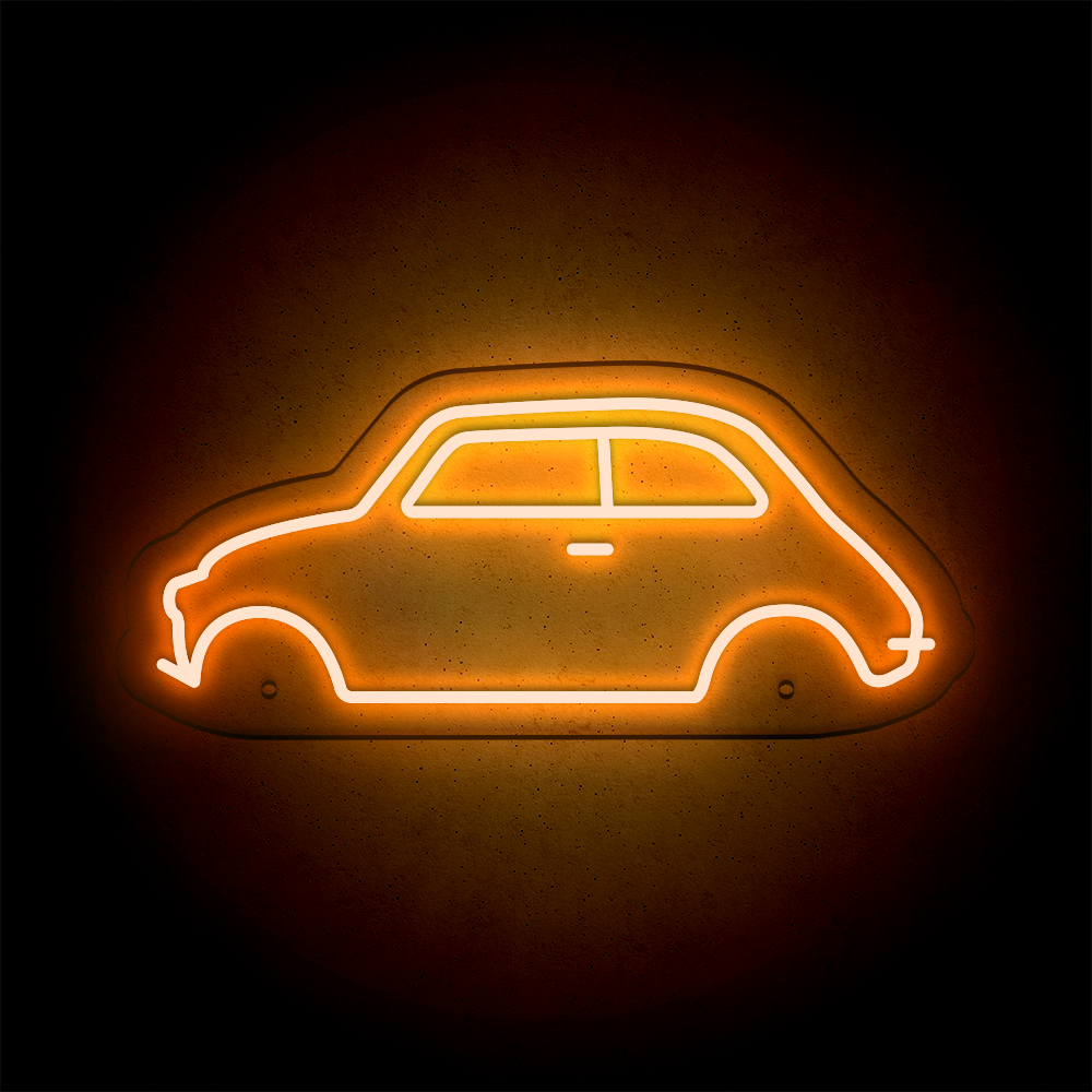 Néon LED mural - FIAT 500