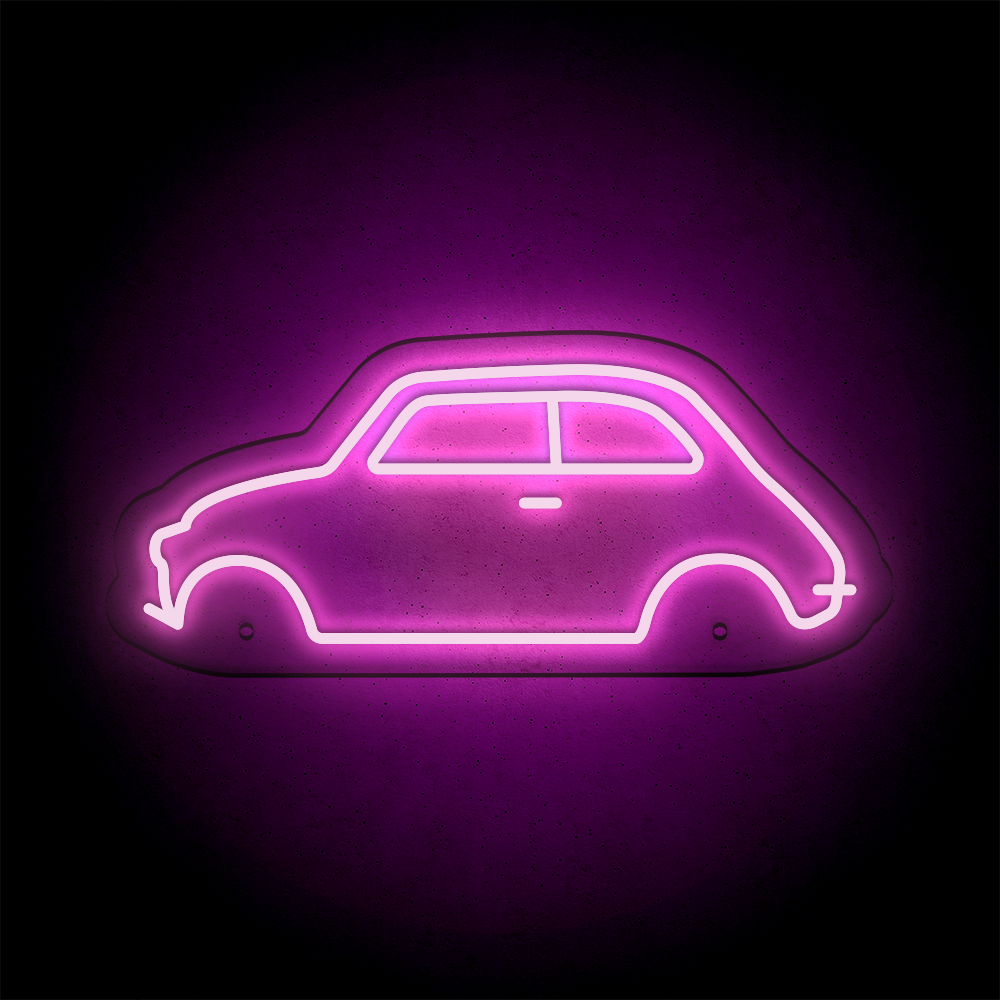 Néon LED mural - FIAT 500
