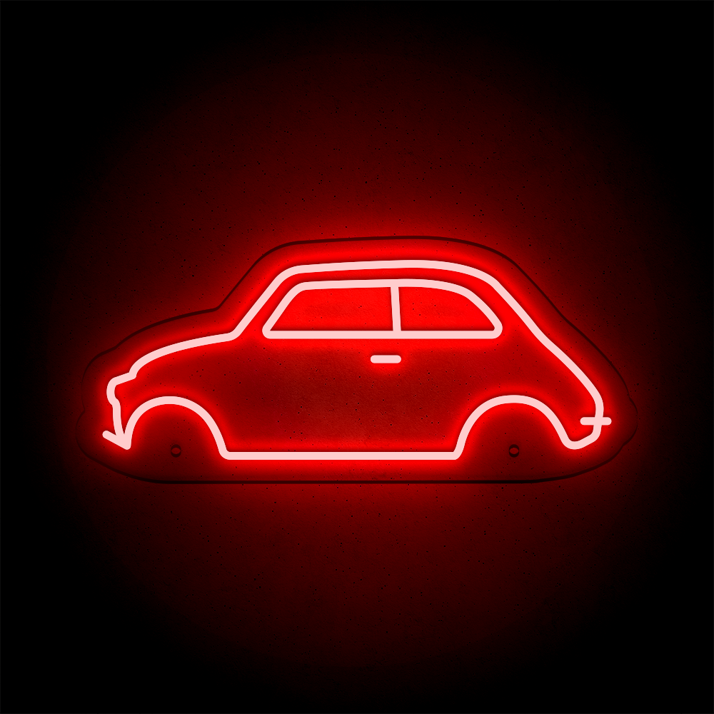 Néon LED mural - FIAT 500