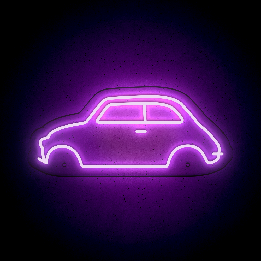 Néon LED mural - FIAT 500