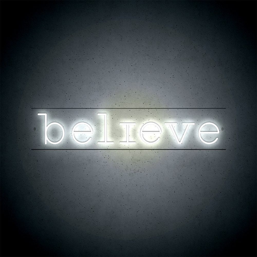 Néon LED mural – BELIEVE