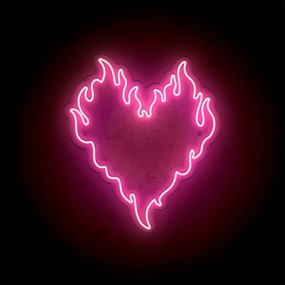 Néon LED mural – COEUR