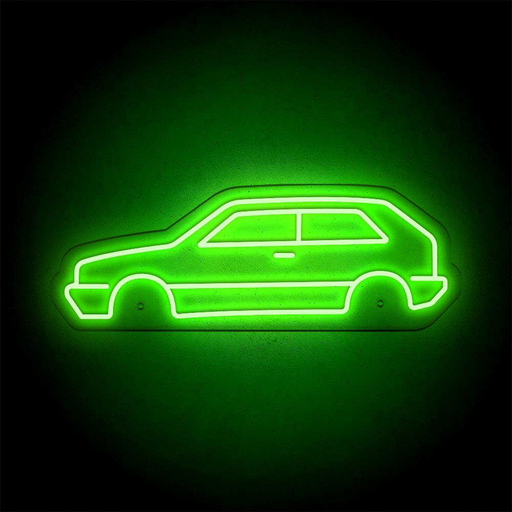 Néon LED mural - VOLKSWAGEN GOLF Mk2