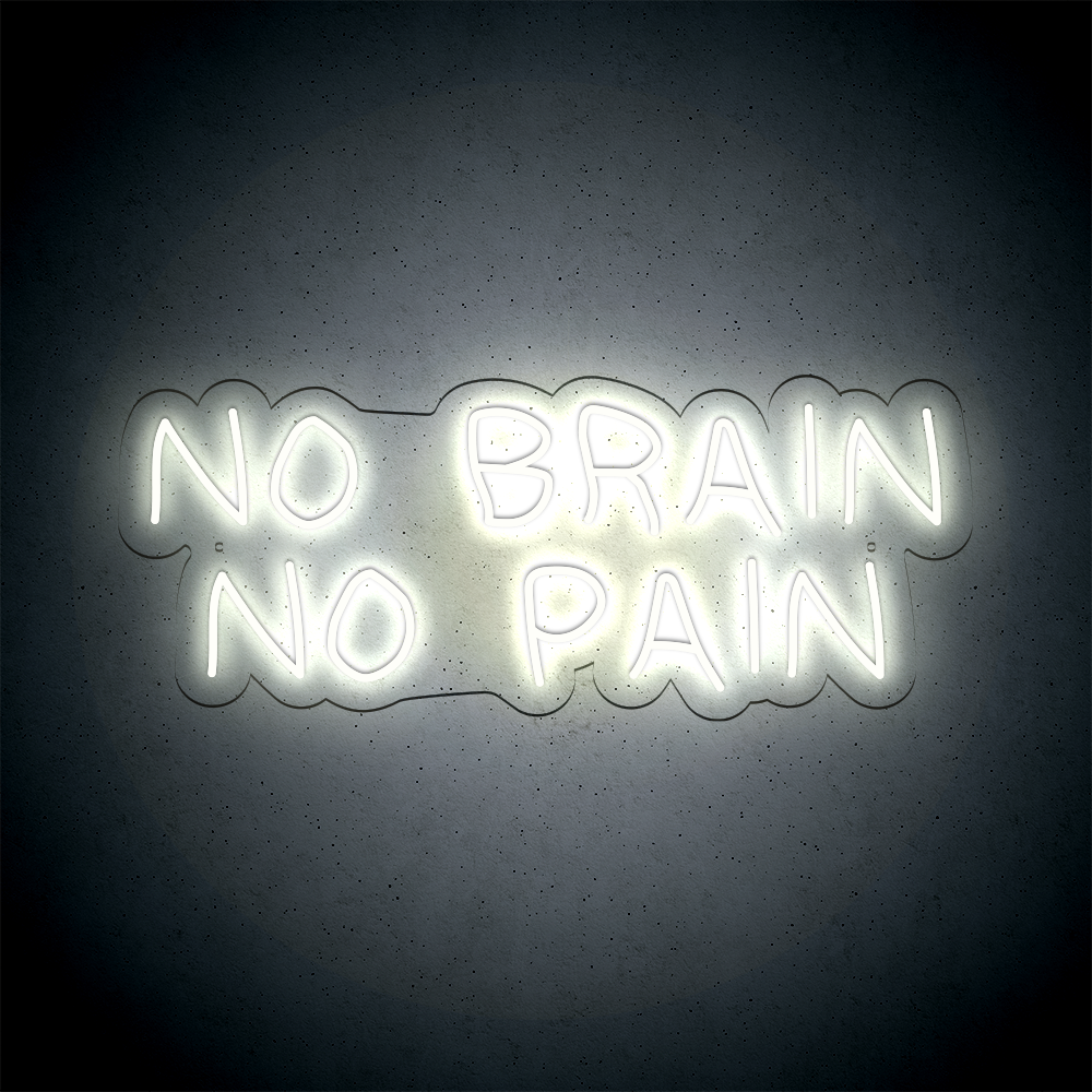 Néon LED mural – NO BRAIN
