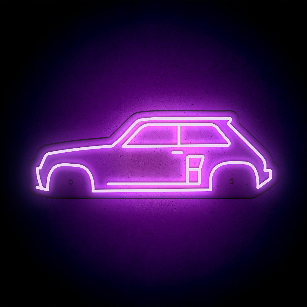 Néon LED mural - RENAULT 5 Turbo 2