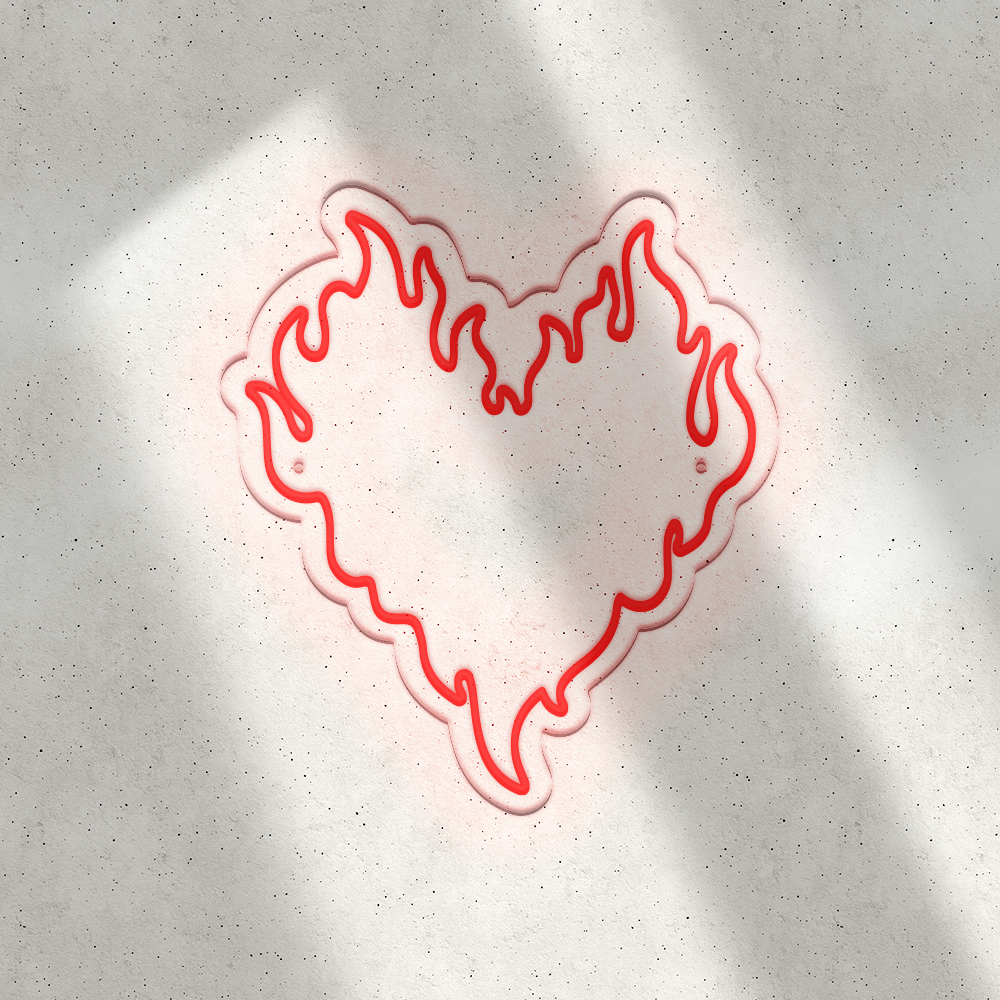 Néon LED mural – COEUR