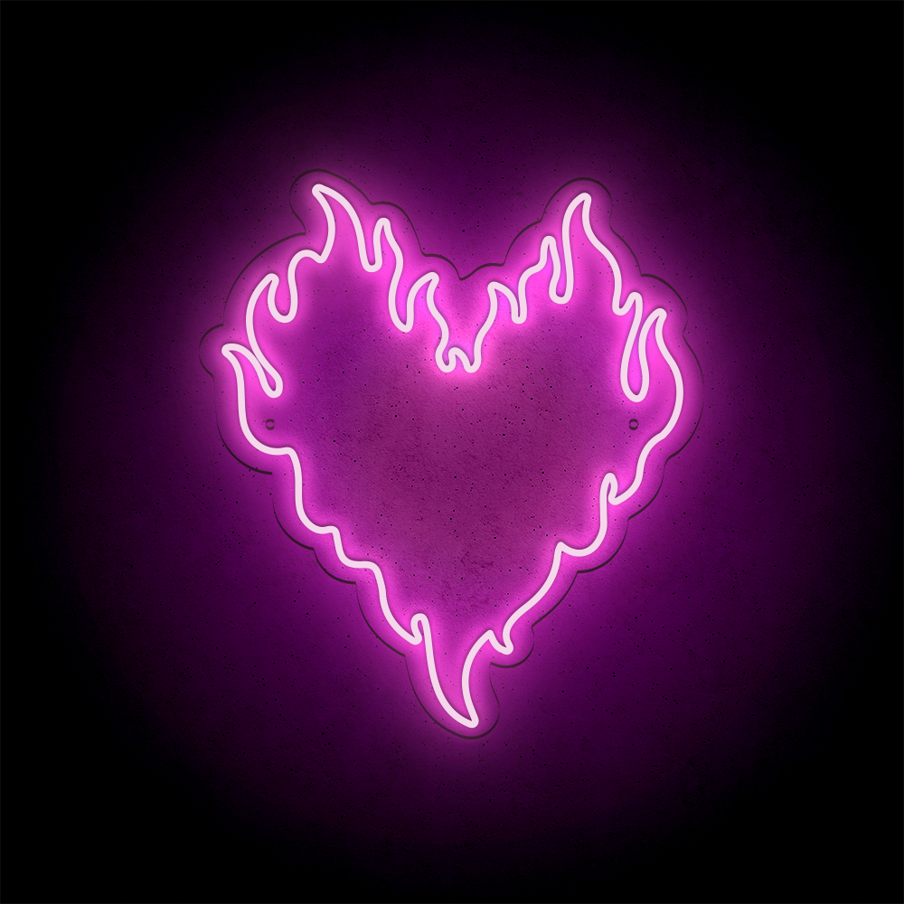 Néon LED mural – COEUR