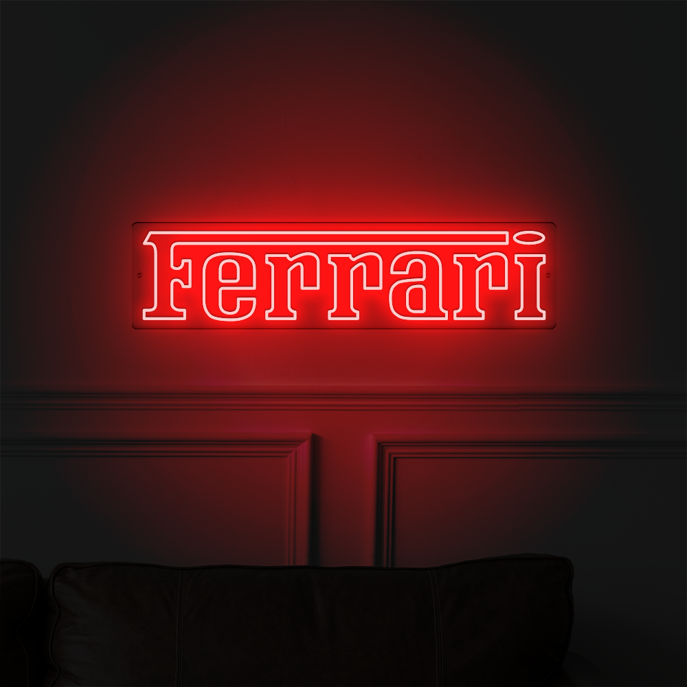 Led Cu Ferrari FERRARI | Enseigne Néon LED I Décoration murale personnalisable – Flexinéon