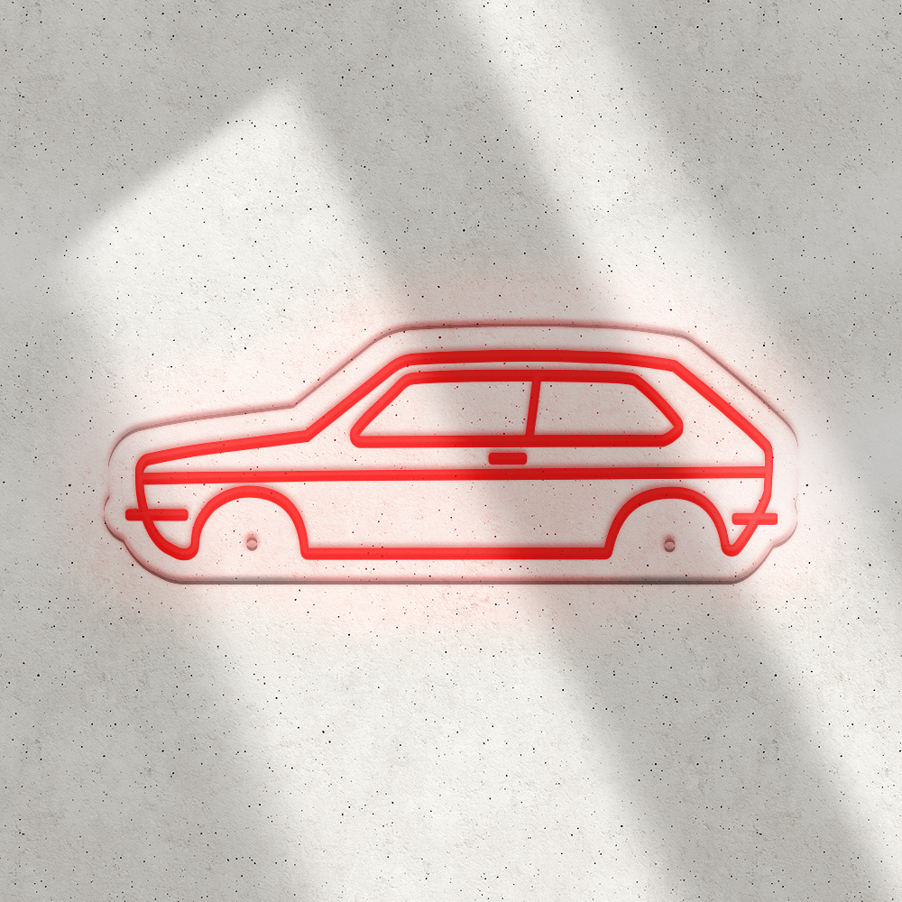 Néon LED mural - VOLKSWAGEN GOLF Mk1