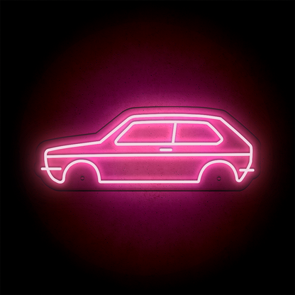 Néon LED mural - VOLKSWAGEN GOLF Mk1