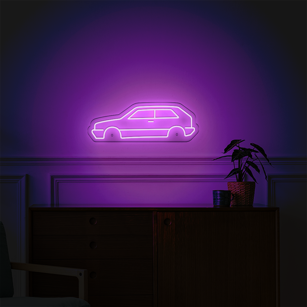 Néon LED mural - VOLKSWAGEN GOLF Mk2
