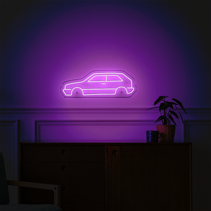 Néon LED mural - VOLKSWAGEN GOLF Mk2