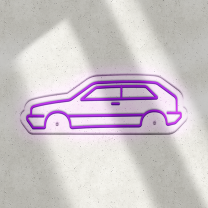 Néon LED mural - VOLKSWAGEN GOLF Mk2