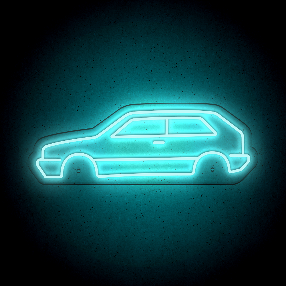 Néon LED mural - VOLKSWAGEN GOLF Mk2