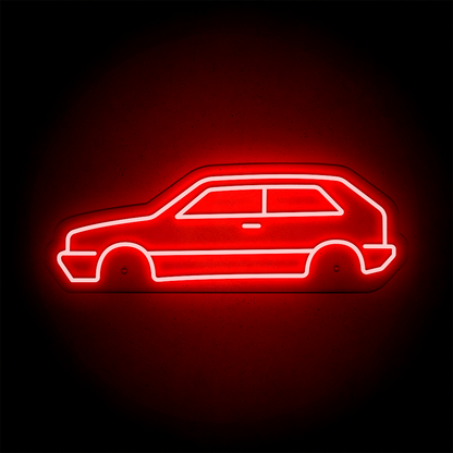 Néon LED mural - VOLKSWAGEN GOLF Mk2