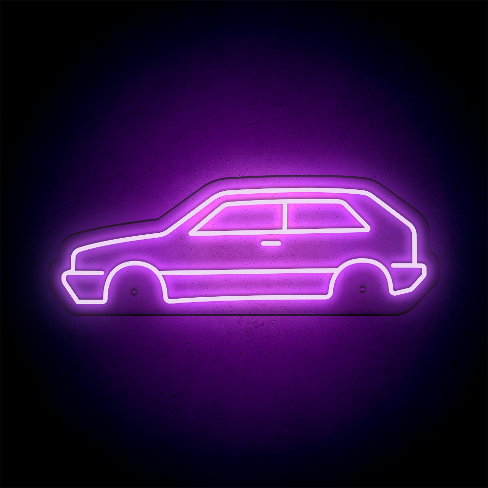 Néon LED mural - VOLKSWAGEN GOLF Mk2