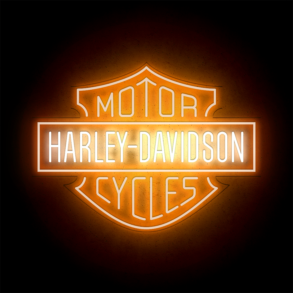 Néon LED mural - HARLEY DAVIDSON