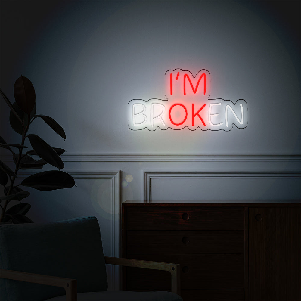Néon LED mural – I'M BROKEN