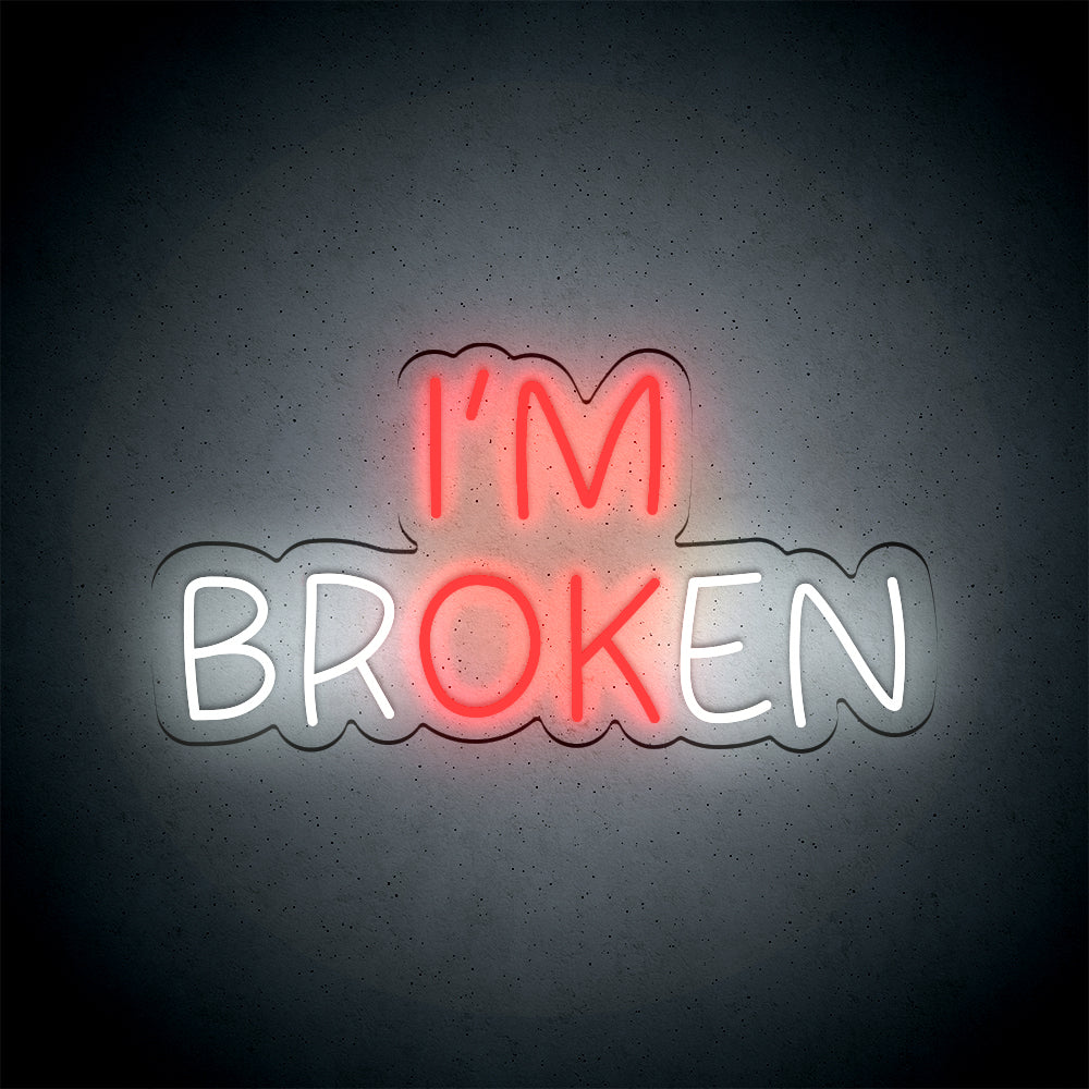 Néon LED mural – I'M BROKEN