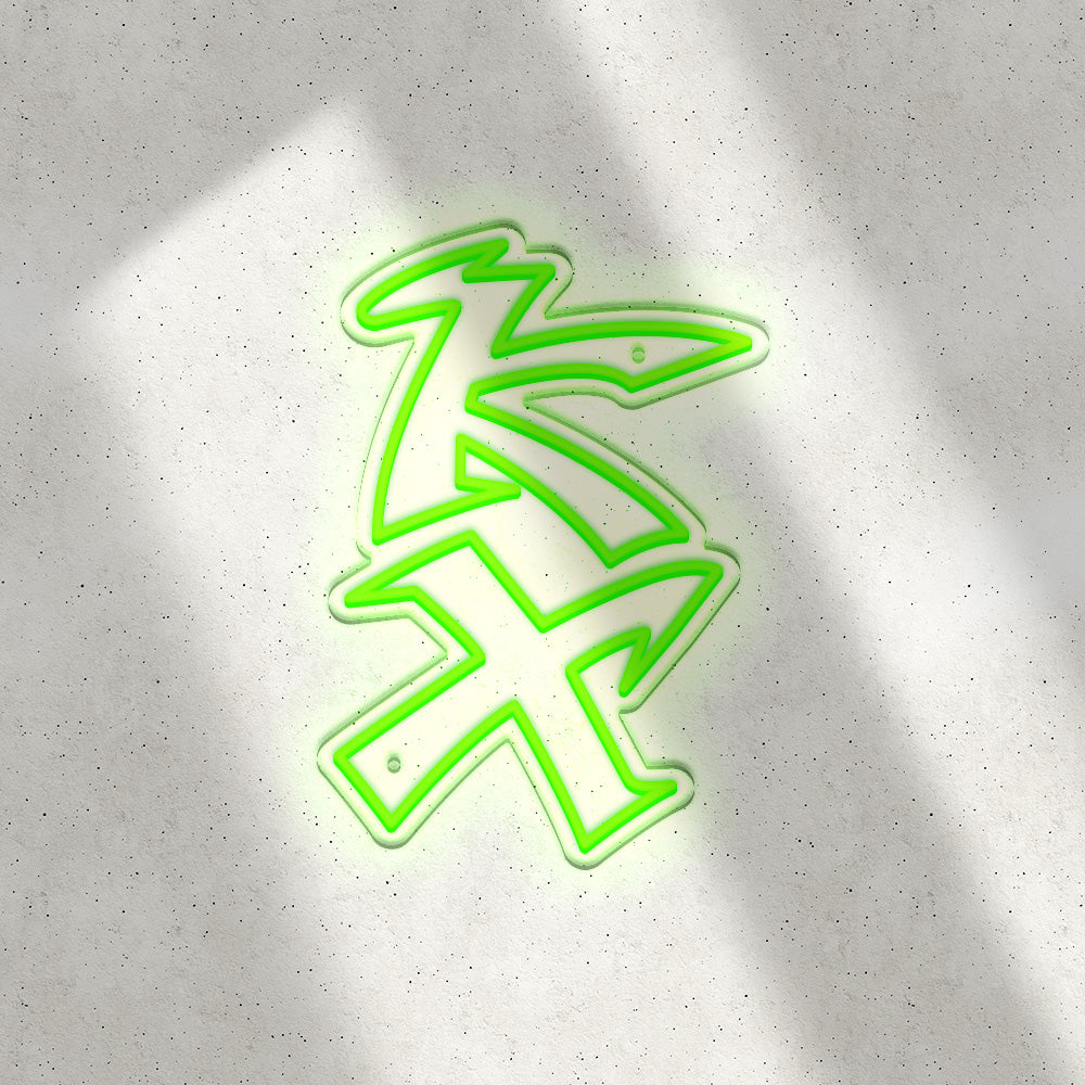 Néon LED mural - KAWASAKI "KX"