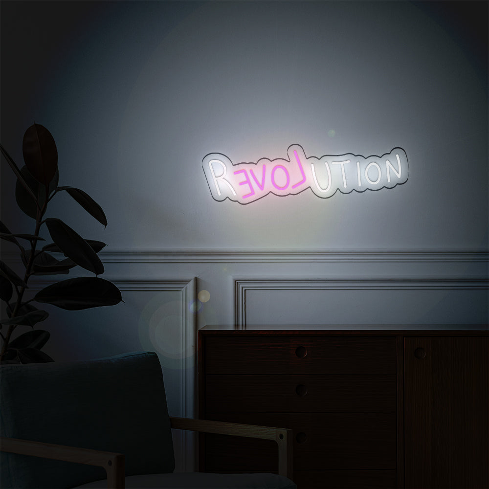 Néon LED mural – REVOLUTION