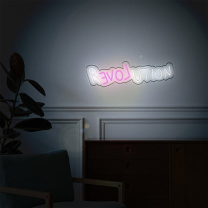 Néon LED mural – REVOLUTION
